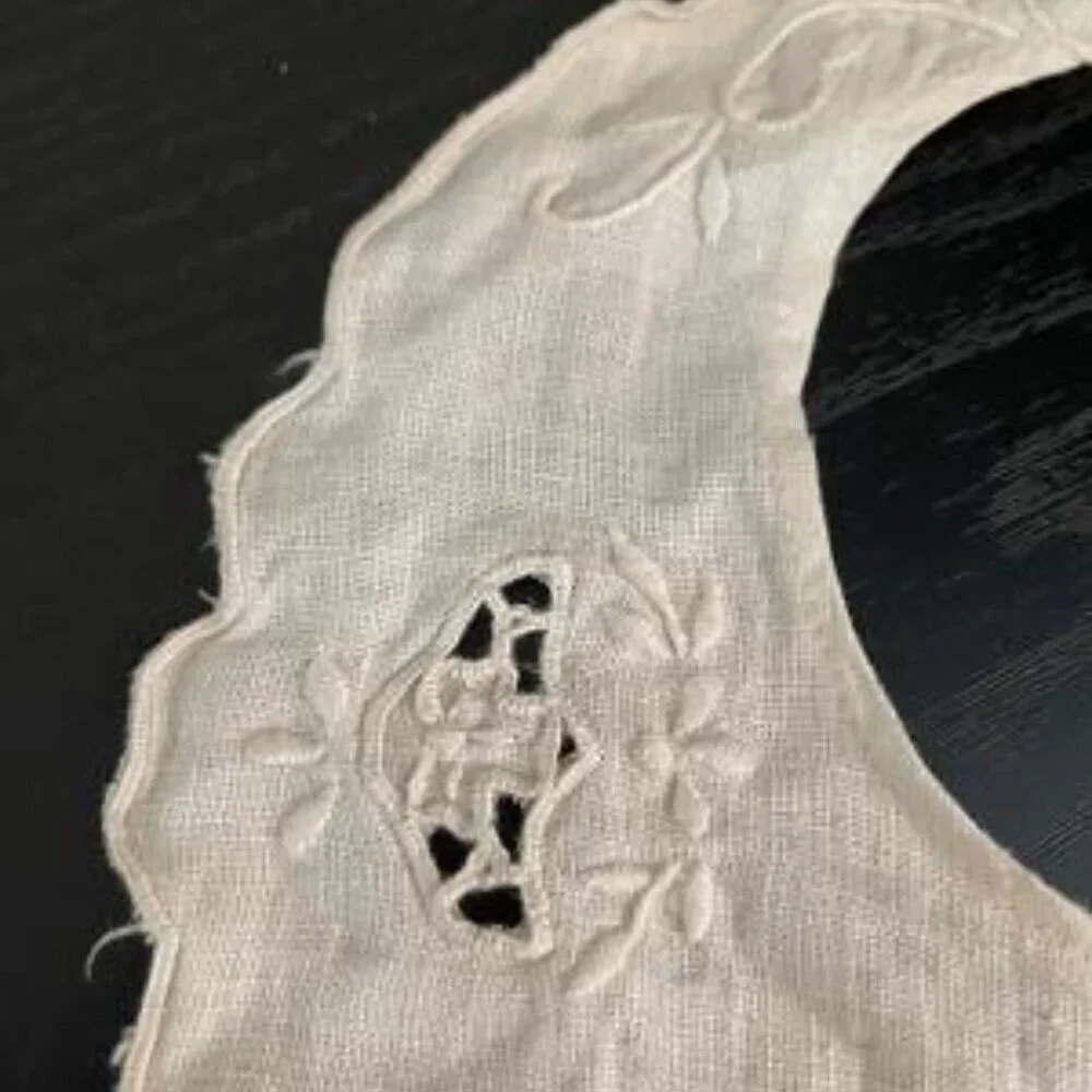 Vintage Baby/Toddler Embroidered Decorative Collar/Bib